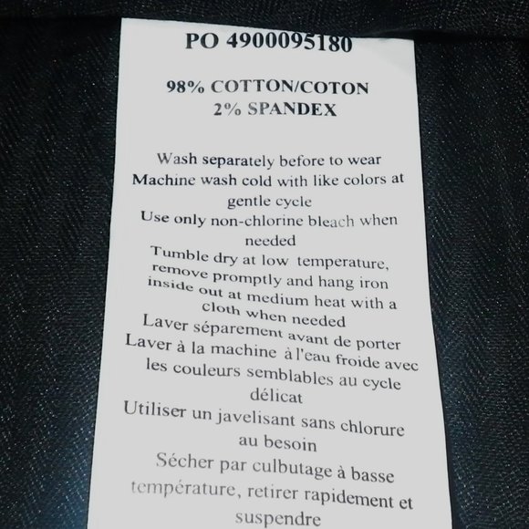 MEN'S FINE WALE NAVY CORDUROY TROUSERS - SIZE 38W 30L - Picture 2 of 2